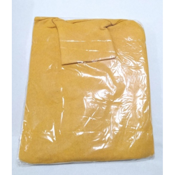 Sarı Balıkçı Yaka Fitilli Likralı Body Triko Kazak - Resim 3