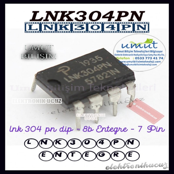 Umut Bilişim - Lnk304Pn Entegre 4Pin3Pin - LNK304 PN Entegre LNK304 Entegre LNK304 PN Bulaşık Makinesi Entegre Kart üzerini kontrol ediniz. ürün görseli 1