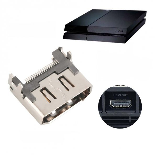Playstation 4 Hdmi Soket Port Yedek Parça PS4 Fat Kasa Uyumlu PS4 Tamir 1. Sınıf OEM Yedek