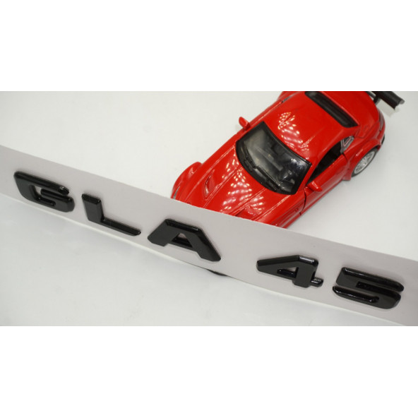 GLA 45 Bagaj Parlak Siyah ABS 3M 3D Yazı Logo - 4