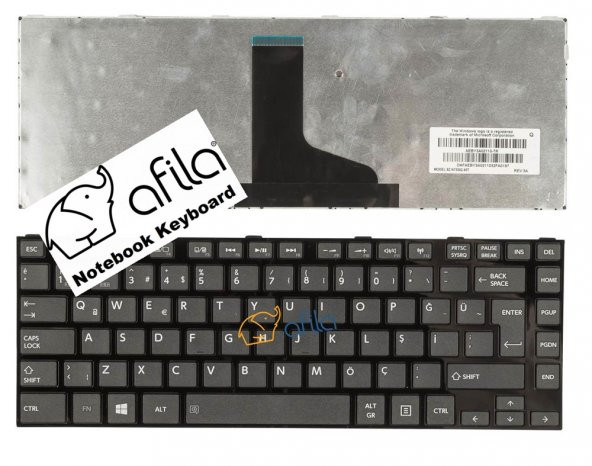 Toshiba Satellite L840 L845 L840D L845D Notebook Klavye Siyah TR