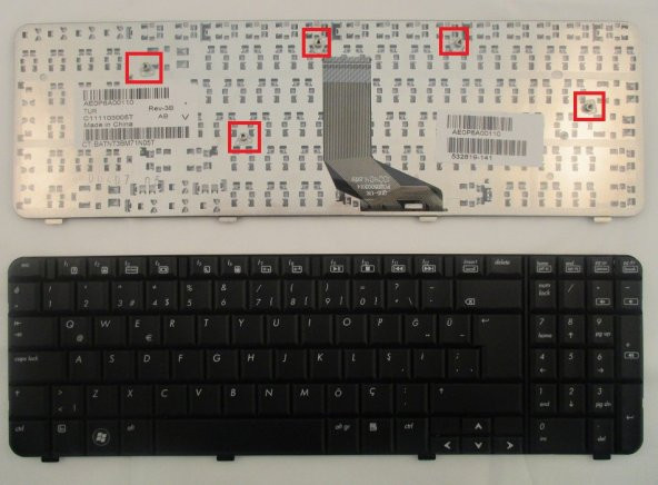 Hp Compaq Presario CQ61 Serisi Notebook Klavyesi Siyah TR