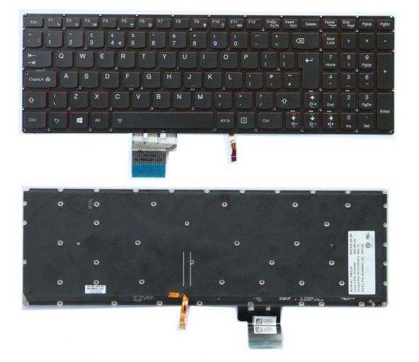 Lenovo Y50-70, Lenovo 20378 Y5070 Notebook Klavyesi / TR - Backlit - 1