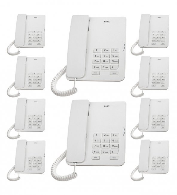 Karel TM140 Analog Masaüstü Kablolu Telefon 10lu Fırsat Paketi B