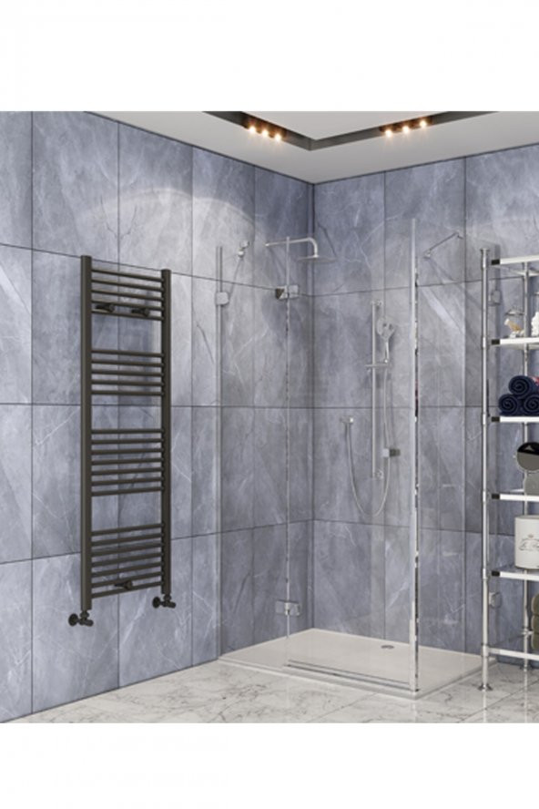 Toprak Havlupan 50 X 80 cm 12 Borulu Düz Siyah Havlupan Radyatör 5 Yıl Garantili - 3