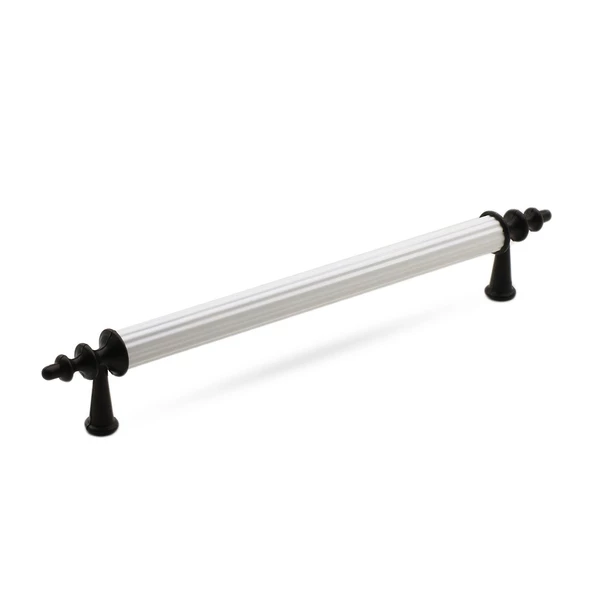 Ovacık Mobilya Çekmece Mutfak Dolap Dolabı Kulpu Kulbu (128 MM-12.8 CM) Beyaz Siyah Metal Kulpları - Resim 2