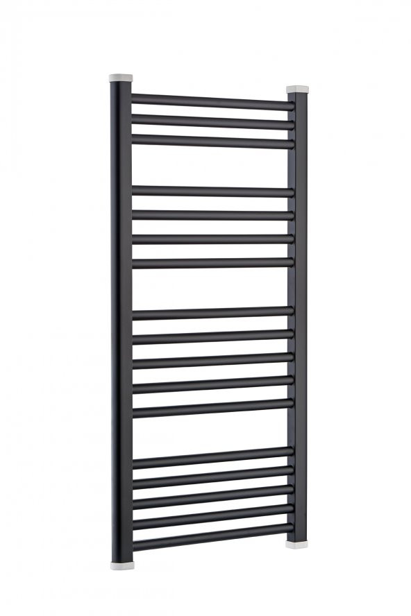 Toprak Havlupan 50 X 100 Cm 14 Borulu Düz Siyah Havlupan Radyatör 5 Yıl Garantili - 2