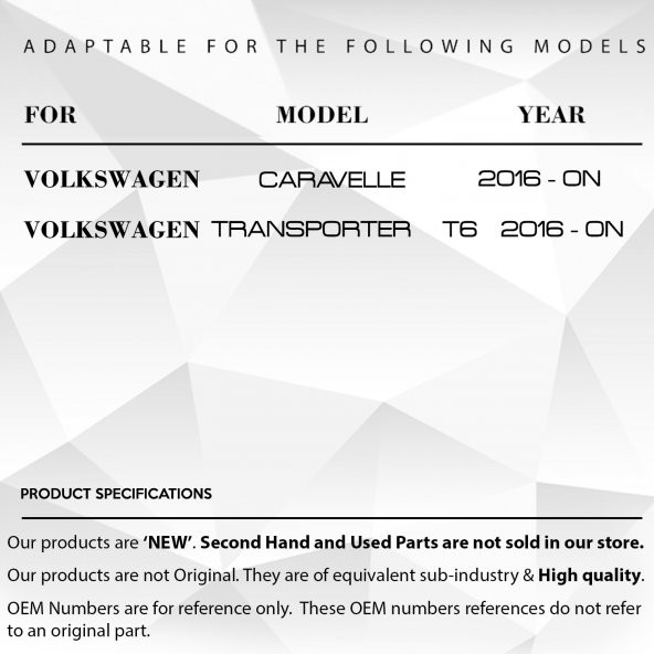 Volkswagen VW Transporter 6 T6, Caravelle için Yan Ayna Motor Tamir Dişlisi - 4