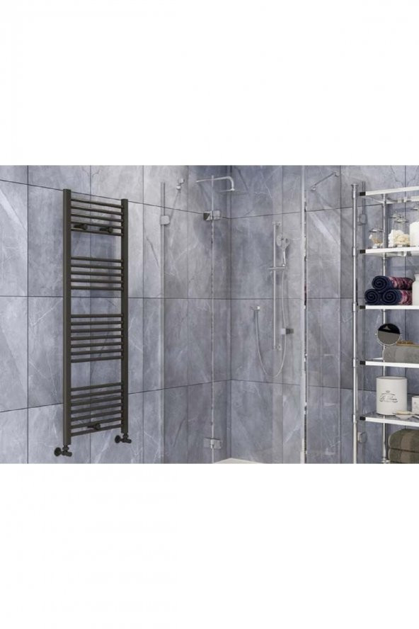 Toprak Havlupan 50 X 120 cm 17 Borulu Düz Antrasit Renk Havlupan Radyatör 5 Yıl Garantili - 2