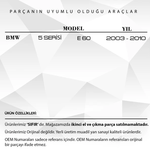 BMW 5 Serisi E60 için Ön Silecek Motor Dişlisi (VALEO) - 2