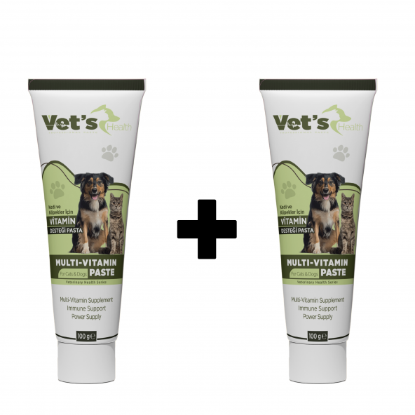 Vets Health Multi Vitamin Paste Kedi ve Köpekler Için Vitamin Desteği Pasta 100G (2ADET)