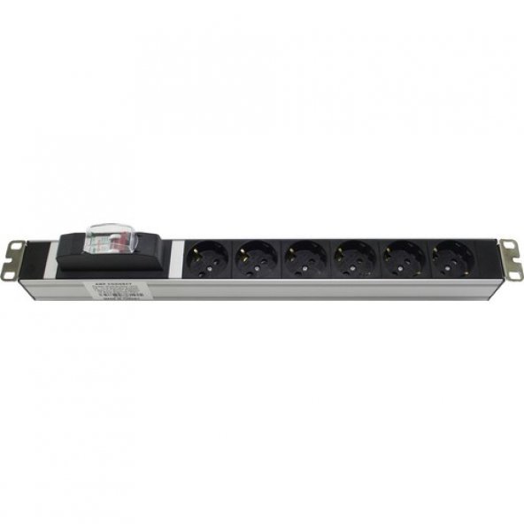19" 1U 6 Lı (16A) Sigortalı Rack Kabin Priz Grubu Pdu - 2