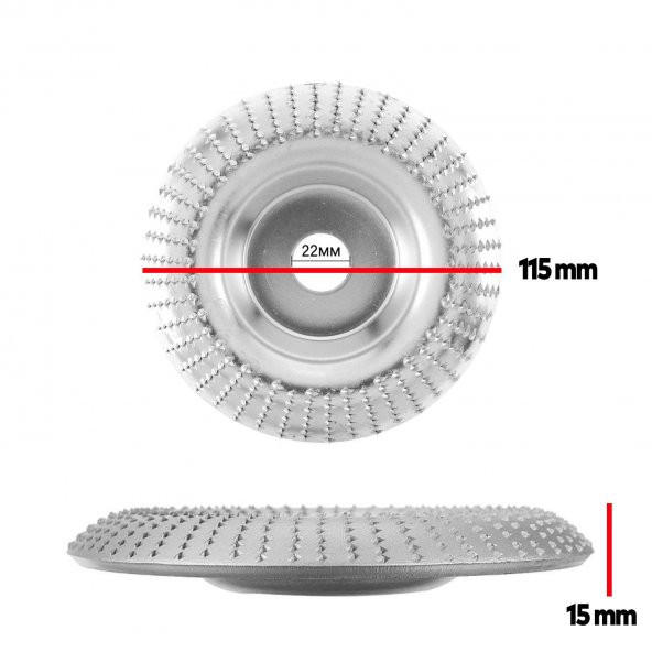 Ahşap Taşlama Törpüleme Oyma Eğe Diski Ahşap Kesici 115 mm - 2