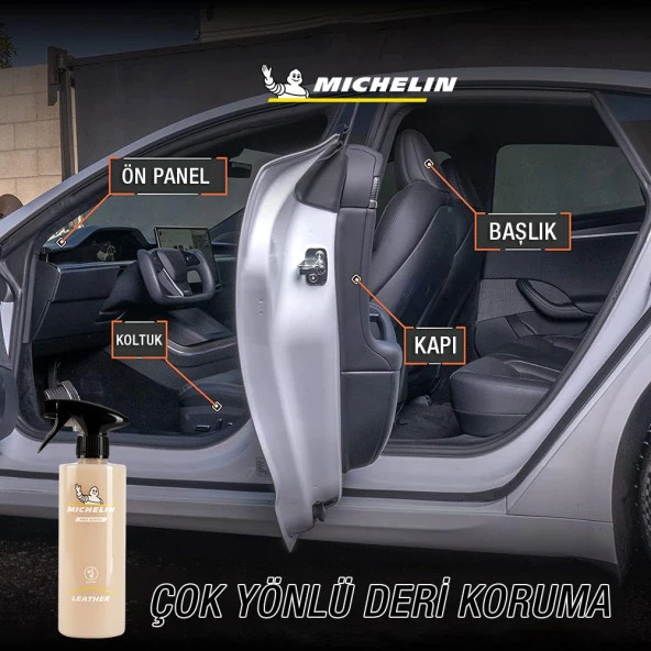 Michelin MC33597 500ml 2’ Si 1 Arada PRO Serisi Avokado Özlü Deri Temizleme/Bakım ve Besleyici Sprey - Resim 4