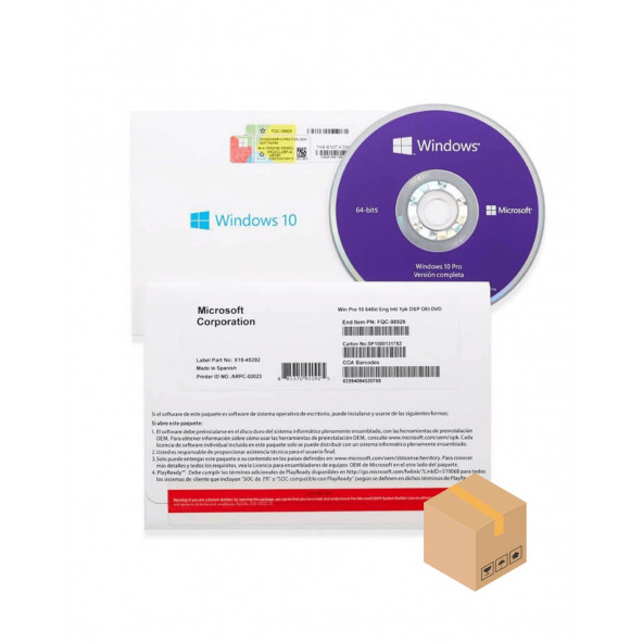 Microsoft Windows 10 Pro Türkçe Oem DVD (64 Bit) FQC-08977