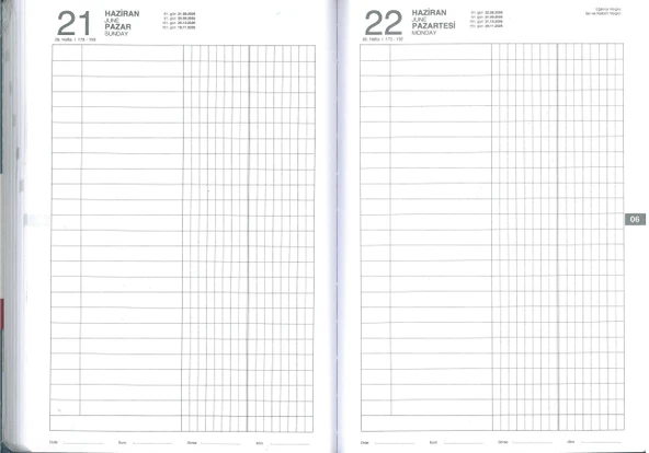 Gıpta 2026 Ticari Ajanda Sert Kapaklı 17x24 Lacivert Hafta Sonları Ayrıdır - Resim 2