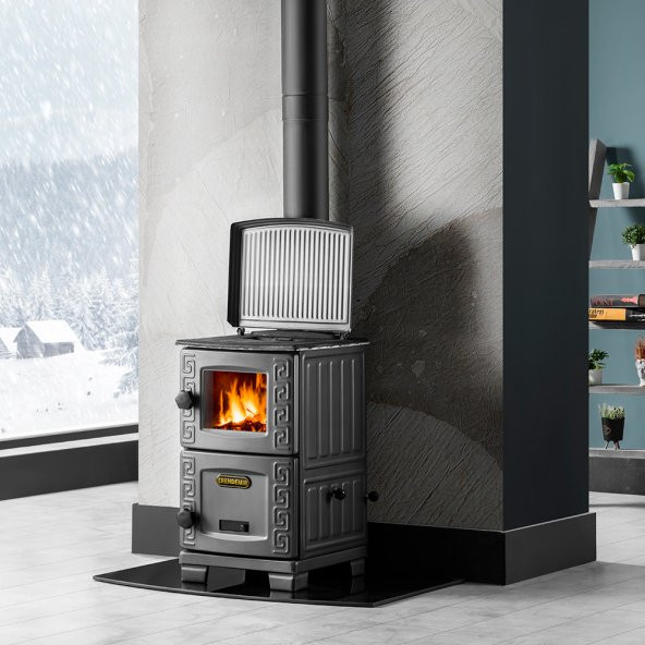 Erendemir EM803D Çift Kapaklı Turbo Döküm Soba