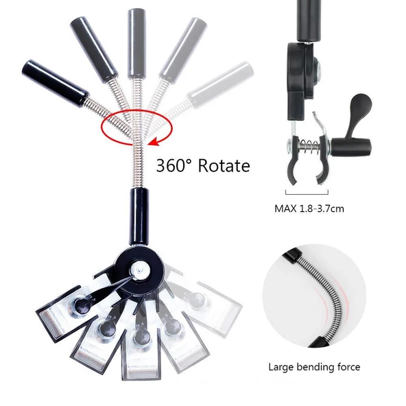 Valkyrie Bebek Arabası İçin Ayrılabilir 360 Derece Ayarlanabilir 75 cm Şemsiye - Gri - 8