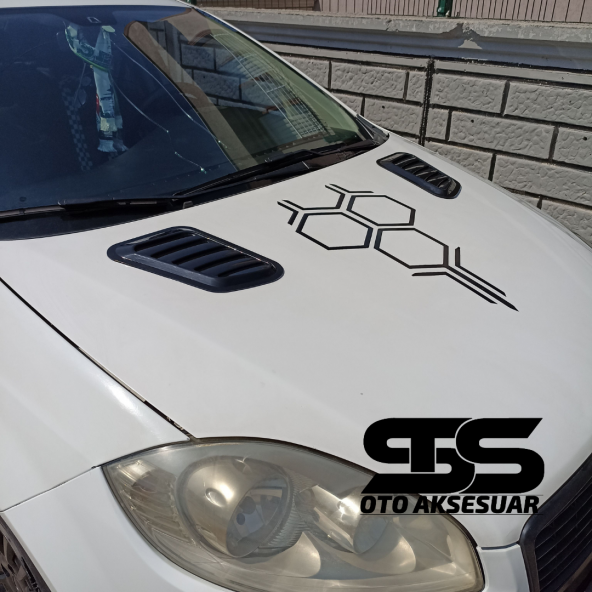 Fiat Linea Uyumlu Piano Black Kaput Üstü Havalandırma Izgarası ürün görseli 1