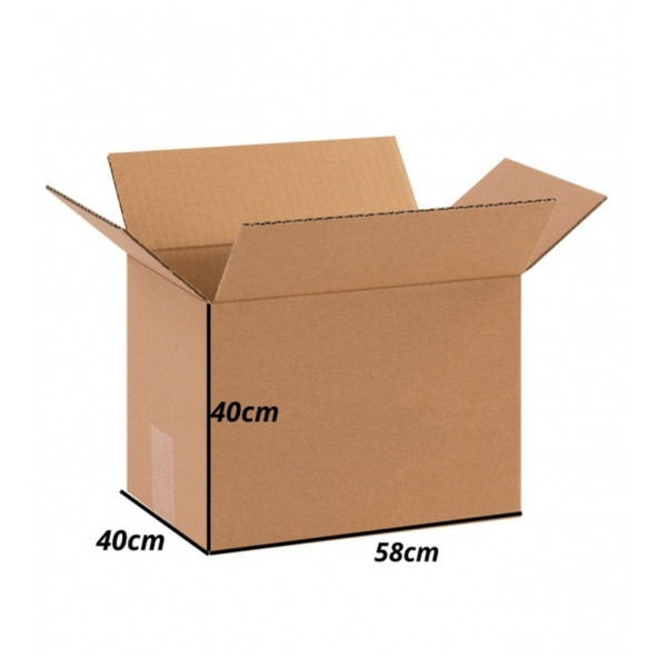 Karton Boş Koli Taşıma Ev Kolisi Çift Oluklu 10 Adet 40X58X40 - Resim 2