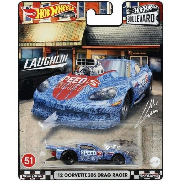 Hot Wheels Boulevard Premium 12 Corvette Z06 Drag Racer GJT68 HCR12