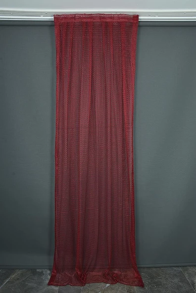ORKİDE MODEL BORDO RENK TEK KANAT Pileli Fon Perde 75*260 cm - Resim 2