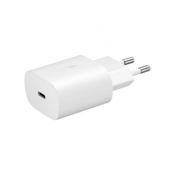 Samsung Galaxy A51 TA800 25W Type-c Uyumlu Beyaz Şarj Adaptör - 1