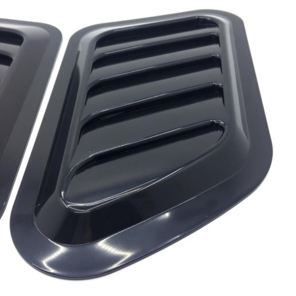 Mitsubish Lancer Uyumlu Piano Black Kaput Üstü Havalandırma Izgarası - 4