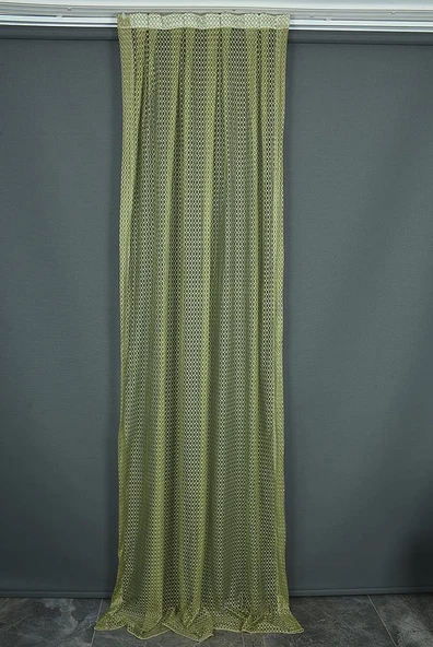 ORKİDE MODEL FISTIK YEŞİLİ RENK TEK KANAT Pileli Fon Perde 75*260 cm ürün görseli 1