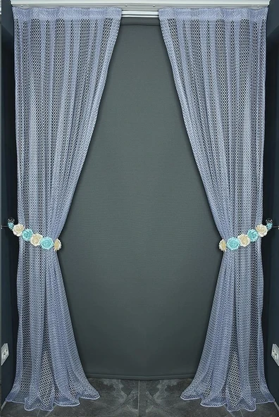 ORKİDE MODEL GRİ RENK TEK KANAT Pileli Fon Perde 75*260 cm - Resim 6