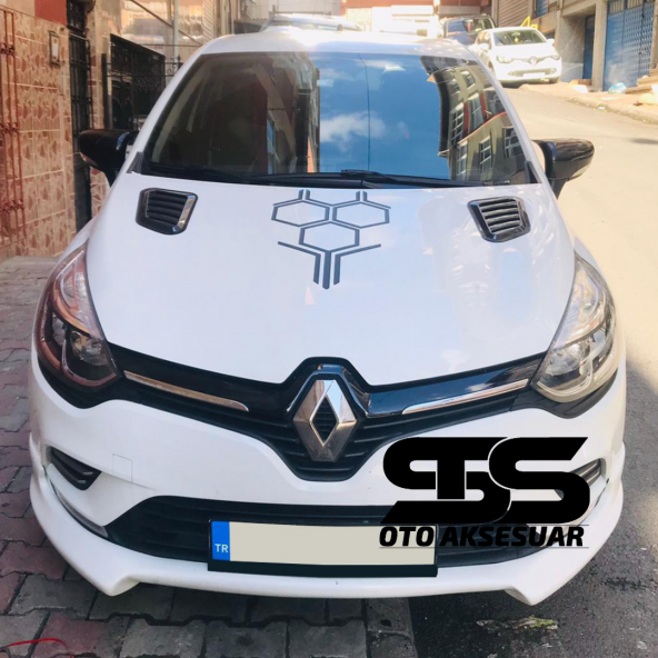 Renault Clio 4 Uyumlu Piano Black Kaput Üstü Havalandırma Izgarası