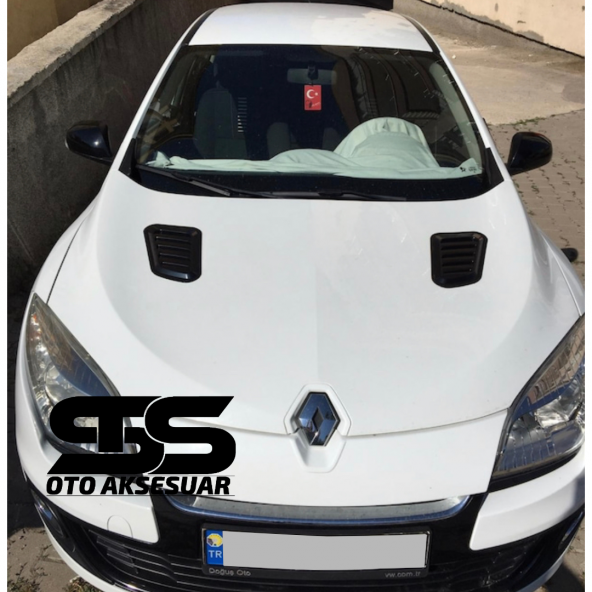 Renault Megan 3 Uyumlu Piano Black Kaput Üstü Havalandırma Izgarası - 2