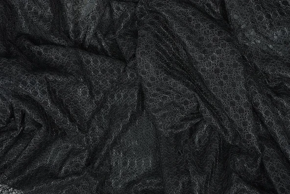 ORKİDE MODEL SİYAH RENK TEK KANAT Pileli Fon Perde 75*260 cm - Resim 6