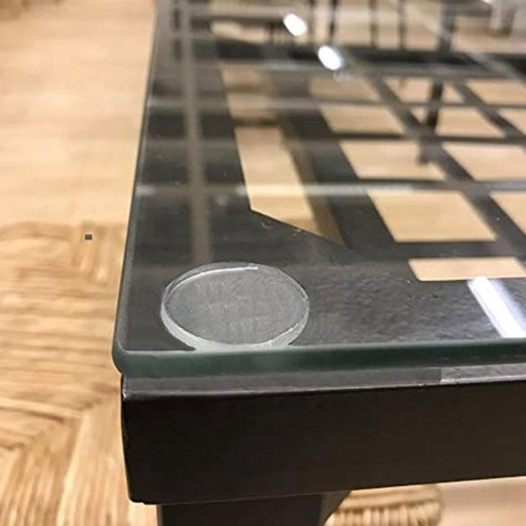 Yapışkanlı Cam Tutucu Şeffaf 14 mm 28Li Mobilya Raf Ses Tutucu - 3