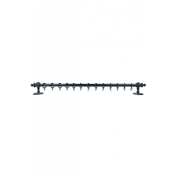 Antrasit Raysız Ahşap Rustik Perde Askısı - 125 CM