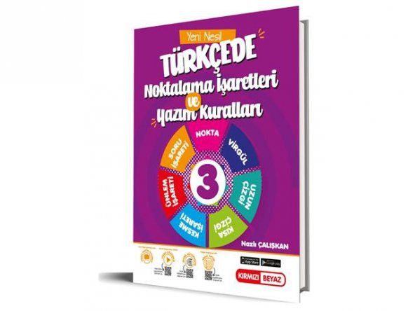 Kırmızı Beyaz 3. Sınıf Noktalama ve Yazım Kuralları Türkçe Soru Bankası