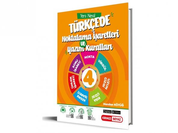 Kırmızı Beyaz 4. Sınıf Noktalama ve Yazım Kuralları Türkçe Soru Bankası