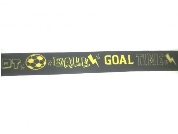 Lastik sarı Football desenli 3,2Cm- 3mt Şort,Paça,kol Ve Don Lastiği 1 Paket 3Mt - 2