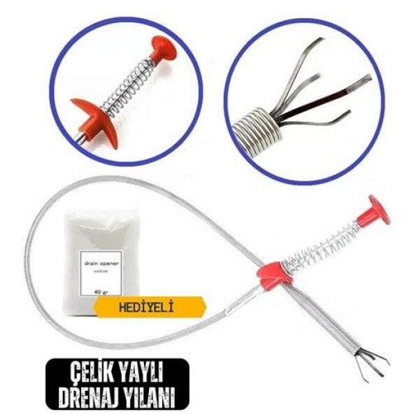 TransForMacion Kıskaçlı Tıkanık Açıcı Çubuk Lavabo Açıcı Toz Seti 713662