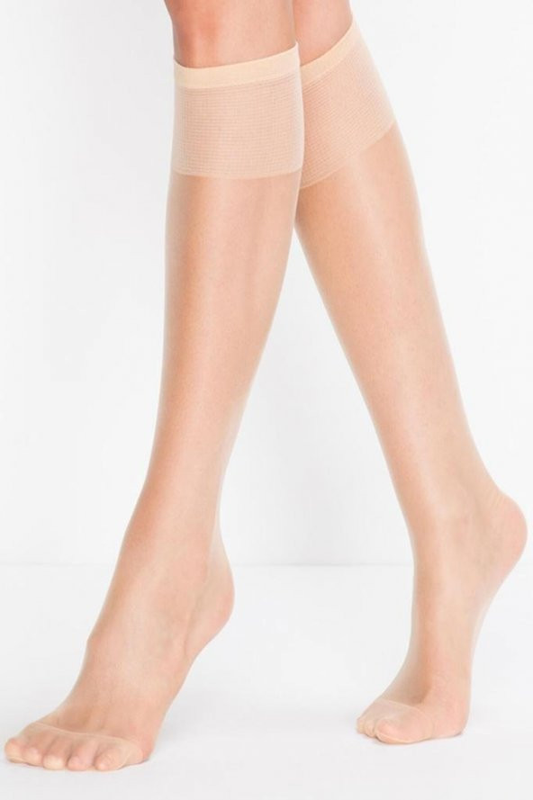 ÖZGE BAYAN 3 LÜ PAKET FİT 15 İNCE PARLAK DİZALTI ÇORAP - 4