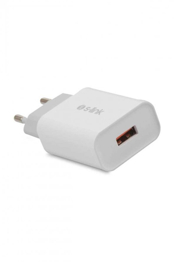 S-link SL-EC12M 2100MA Ev Şarj 11W + 2.4A Micro USB Kablolu Beyaz Şarj Adaptör Seti - Resim 3
