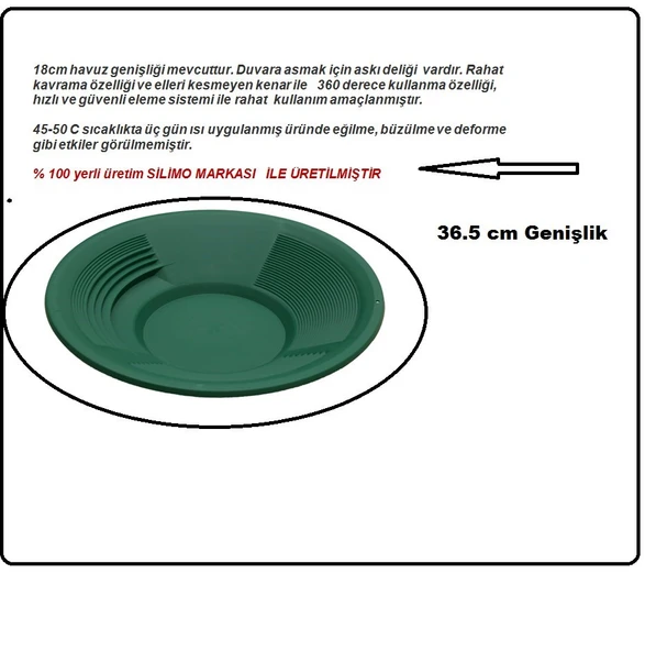 Gold Pan Altın Tavası Altın Yakalama Eleği Derelerden Altın Çıkarma Akarsular Altın Kırmızı Renk - 8