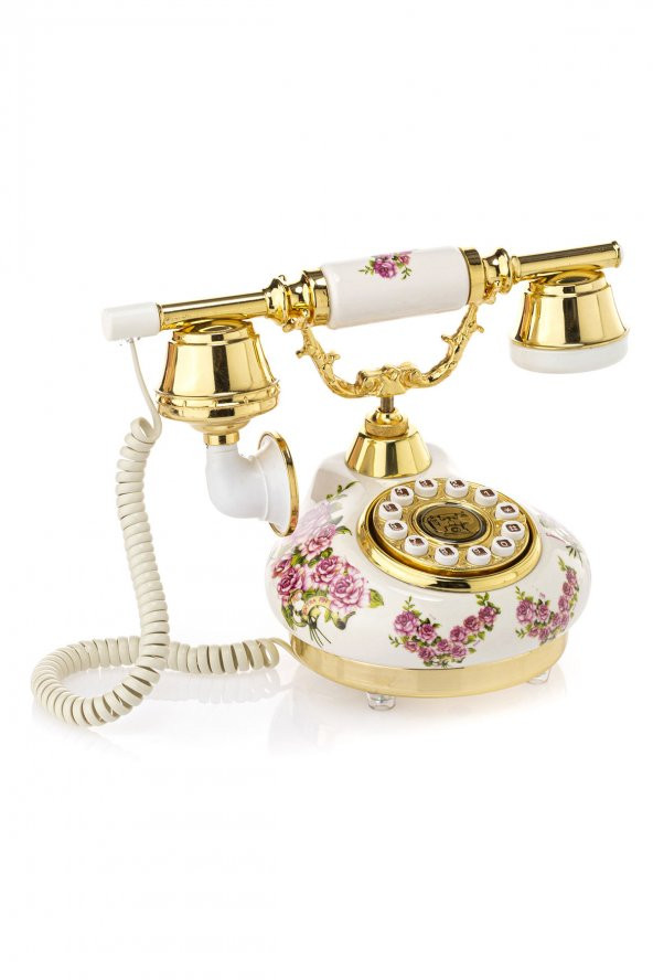 Anna Bell Damla Beyaz Porselen Tuşlu Telefon