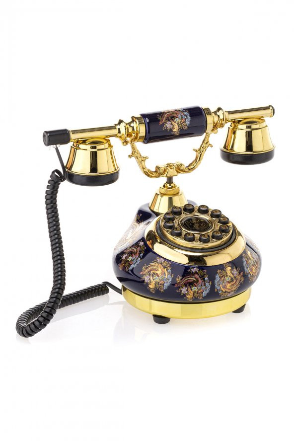 Anna Bell Damla Kobalt Porselen Tuşlu Telefon