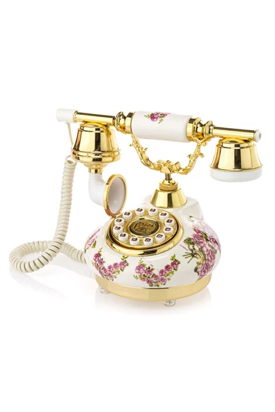 Anna Bell Damla Beyaz Porselen Tuşlu Telefon - 2