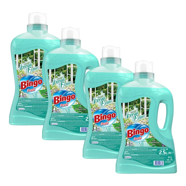 Bingo Fresh Yüzey Temizleyici 2,5 lt Ferah Evim Ekonomi Paketi 4'lü - 2