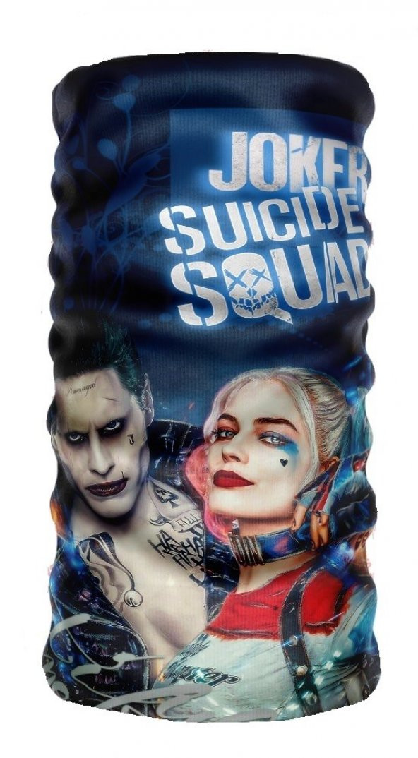 Suicide Squad Temalı 24x50 cm Motorcu Bisikletci Buff Boyunluk Bandana Rüzgarlık Bere