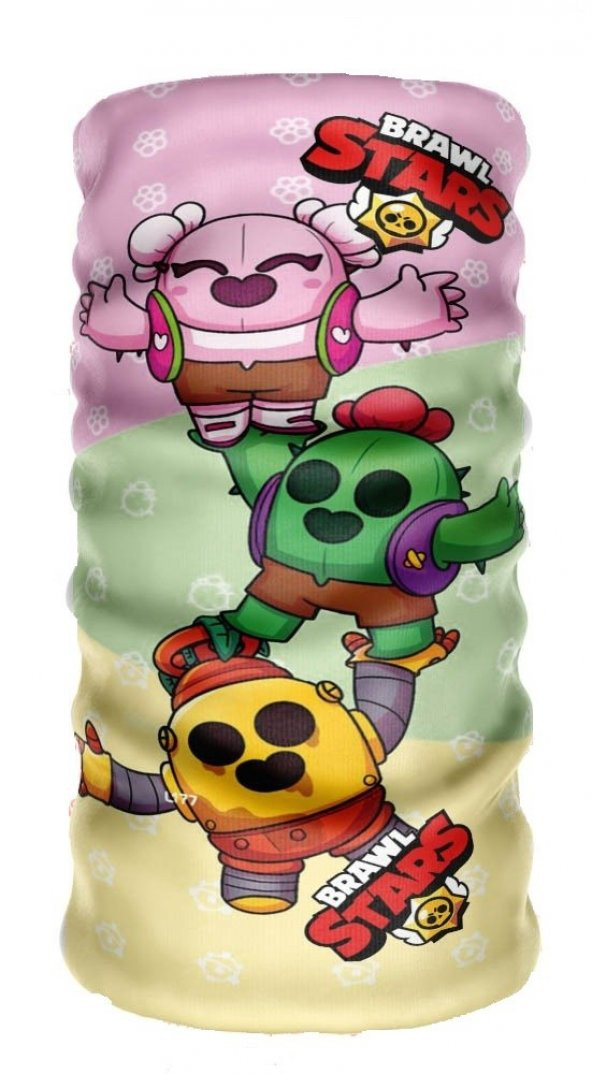 Brawl Stars 24x50 cm Motorcu Bisikletci Buff Boyunluk Bandana Rüzgarlık Bere