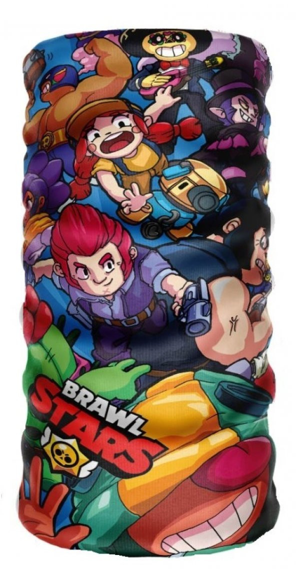 Brawl Stars 24x50 cm Motorcu Bisikletci Buff Boyunluk Bandana Rüzgarlık Bere