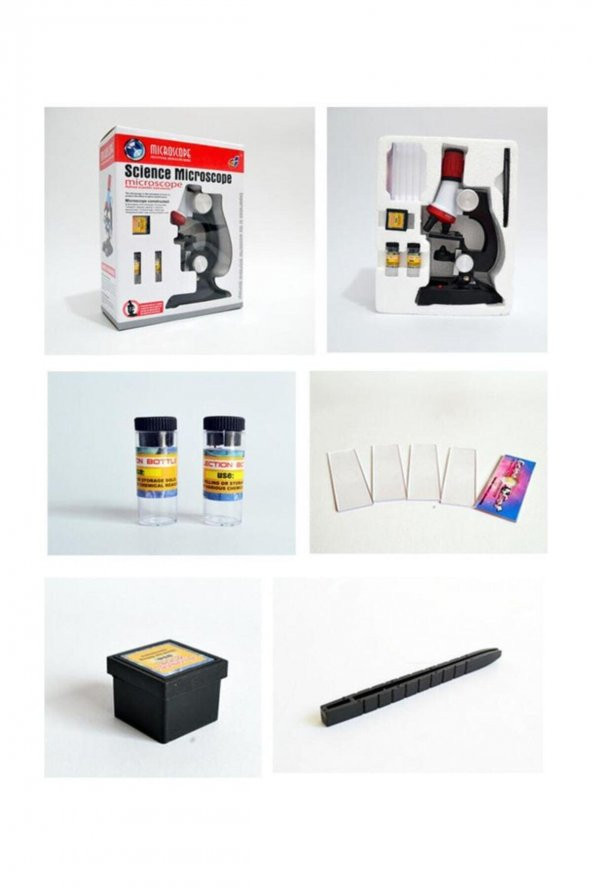 Mikroskop Kiti Eğitici Zoom Led Işıklı 100x 400x 1200x St1200x - 2